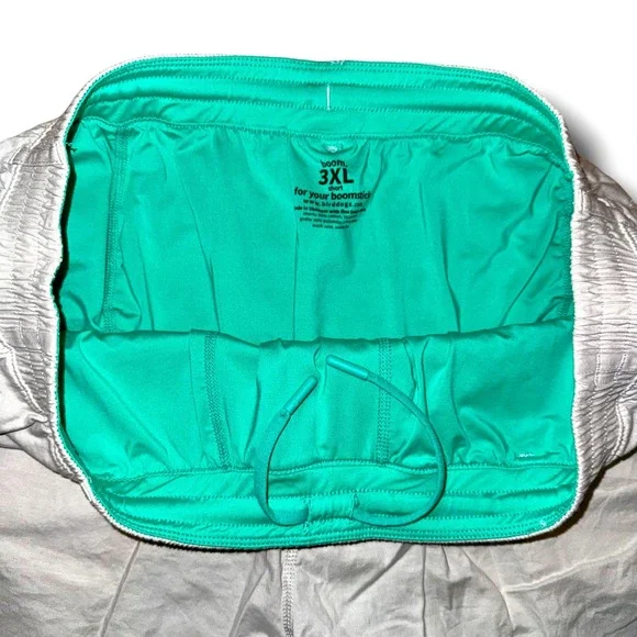 Birddogs Mens Lined Gym Shorts 3XL Khaki Tan Teal Liner Athletic Workout Running - Picture 2 of 5